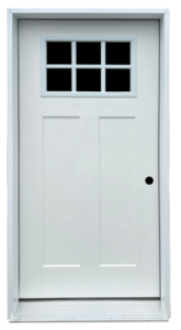 6-lite Fiberglass Entry Door (White)
